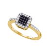 Image 1 : 10KT Yellow Gold 0.38CTW DIAMOND FASHION RING
