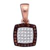 Image 1 : 14K Yellow-Gold 0.14CTW DIAMOND MICRO-PAVE PENDANT