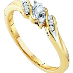 10KT Yellow Gold 0.10CTW DIAMOND LADIES PROMISE RING