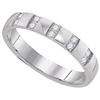 Image 1 : 10KT White Gold 0.16CTW DIAMOND MACHINE-SET BAND