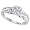 Image 1 : 10KT White Gold 0.15CTW-Diamond MICRO-PAVE RING