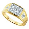 Image 1 : 10KT Yellow Gold 0.27CTW MICRO-PAVE DIAMOND . RING