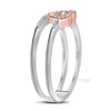 Image 2 : 10kt Two-tone White Gold Womens Round Diamond Split-sha