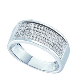 925 Sterling Silver White 0.30CT DIAMOND MICRO PAVE BAN