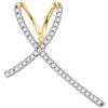 Image 1 : 10K Yellow-gold 0.25CTW DIAMOND FASHION PENDANT