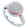 Image 1 : 10KT White Gold Two Tone 0.25CTW DIAMOND MICRO PAVE RIN