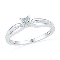 10KT White Gold 0.16CTW DIAMOND FASHION RING