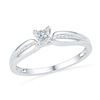 Image 1 : 10KT White Gold 0.16CTW DIAMOND FASHION RING