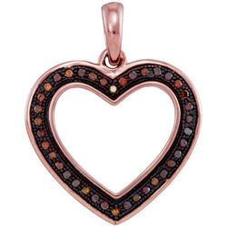 10KT Rose Gold 0.10CTW DIAMOND HEART PENDANT