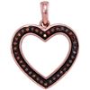 Image 1 : 10KT Rose Gold 0.10CTW DIAMOND HEART PENDANT