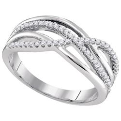 10KT White Gold 0.20CTW DIAMOND FASHION BAND