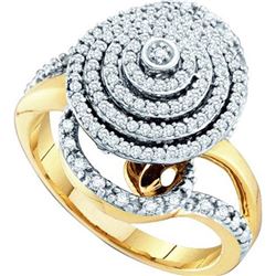 10K Yellow-gold 0.50CTW DIAMOND FASHION RING