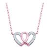 Image 1 : 10KT Rose Gold 0.10CTW DIAMOND FASHION NECKLACE