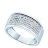 Image 1 : 925 Sterling Silver White 0.30CT DIAMOND MICRO PAVE BAN