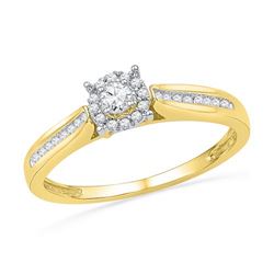 10K Yellow-gold 0.16CTW DIAMOND FASHION RING