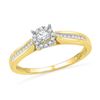 Image 1 : 10K Yellow-gold 0.16CTW DIAMOND FASHION RING