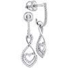 Image 1 : 10KT White Gold 0.25CTW DIAMOND MICRO-PAVE EARRINGS