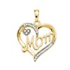 Image 1 : 10KT Yellow Gold 0.13CTW DIAMOND MOM PENDANT