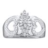 Image 1 : 10KT White Gold 0.15CTW DIAMOND CLUSTER RING
