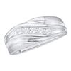 Image 1 : 10KT White Gold 0.25CT DIAMOND FASHION MENS BAND