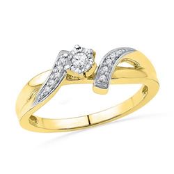 10K Yellow-gold 0.10CTW DIAMOND FASHION RING