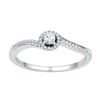 Image 1 : 10KT White Gold 0.16CTW DIAMOND FASHION RING