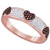 Image 1 : 10KT White Gold 0.20CTW RED DIAMOND MICRO-PAVE RING