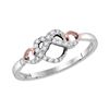 Image 1 : 10kt Two-tone White Gold Womens Round Diamond Infinity