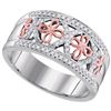 Image 1 : 10KT White Gold Two Tone 0.20CTW-Diamond MICRO-PAVE RIN