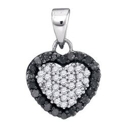10KT White Gold 0.33CTW DIAMOND MICRO-PAVE PENDANT