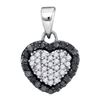 Image 1 : 10KT White Gold 0.33CTW DIAMOND MICRO-PAVE PENDANT