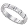 Image 1 : 10KT White Gold 0.16CTW DIAMOND MACHINE-SET BAND