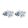 Image 1 : 10KT White Gold 0.12CTW DIAMOND BUTTERFLY EARRING