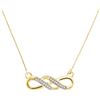 Image 1 : 10K Yellow-gold 0.05CTW DIAMOND FASHION NECKLACE