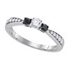 Image 1 : 10KT White Gold 0.39CTW BLACK DIAMOND FASHION RING