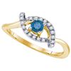 Image 1 : 10K Yellow-gold 0.32CTW DIAMOND 0.22CT-CRD BRIDAL RING
