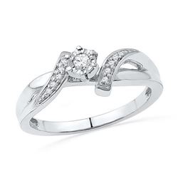 10KT White Gold 0.10CTW DIAMOND FASHION RING