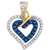 Image 1 : 10K Yellow-gold 0.26CTW DIAMOND MICRO PAVE PENDANT