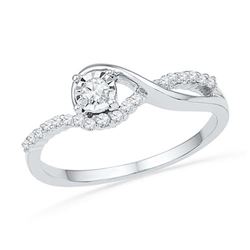 10KT White Gold 0.16CTW DIAMOND FASHION RING