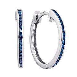 10K White-gold 0.10CTW DIAMOND FASHION EARRING