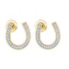 Image 1 : 10KT Yellow Gold 0.15CTW DIAMOND LADIES HORSE SHOE EARR