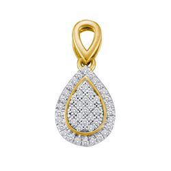 10KT Yellow Gold Two Tone 0.12CTW DIAMOND MICRO PAVE PE