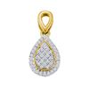 Image 1 : 10KT Yellow Gold Two Tone 0.12CTW DIAMOND MICRO PAVE PE