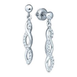 10KT White Gold 0.28CT DIAMOND FASHION EARRINGS
