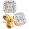 Image 1 : 10K Yellow-gold 0.19CTW-Diamond FASHION EARRING