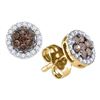 Image 1 : 10KT Yellow Gold 0.25CTW COGNAC DIAMOND LADIES FASHION