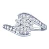 Image 1 : 10KT White Gold 0.49CT-Diamond FASHION RING