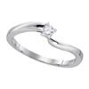 Image 1 : 10KT White Gold 0.10CTW DIAMOND BRIDAL RING