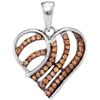 Image 1 : 10KT White Gold 0.25CTW COGNAC DIAMOND FASHION PENDANT