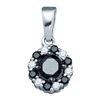Image 1 : 10KT White Gold 0.51CTW DIAMOND MICRO PAVE PENDANT